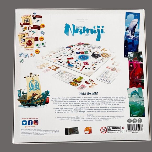 Tokaido Namiji Board Game Funforge NAMUS01 Sailing Fishing Japan Complete - Picture 2 of 10